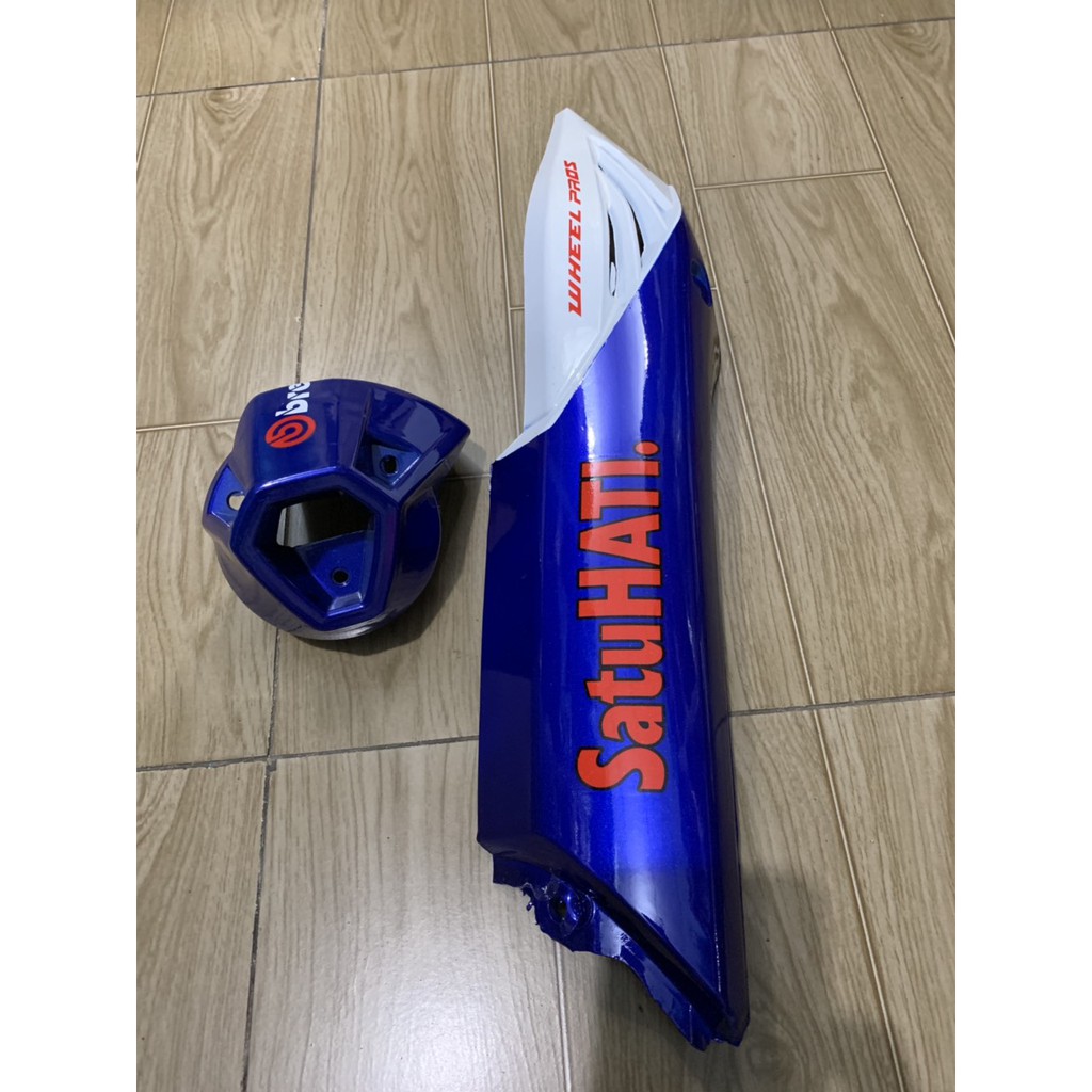 ốp pô và chụp đích pô winner V1 màu xanh trắng