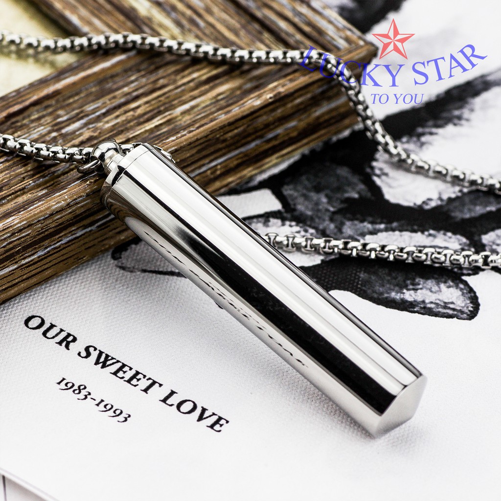 Dây chuyền nam trụ rỗng lớn 6,3cm thời trang độc đáo