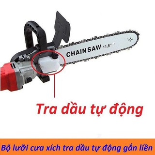 Lưỡi cưa xích, bộ chuyển đổi gắn máy mài cầm tay thành máy cắt gỗ, cưa gỗ, lưỡi cưa xích gắn máy mài