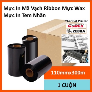 Mực In Nhãn Mã Vạch Wax 110mm x 300m