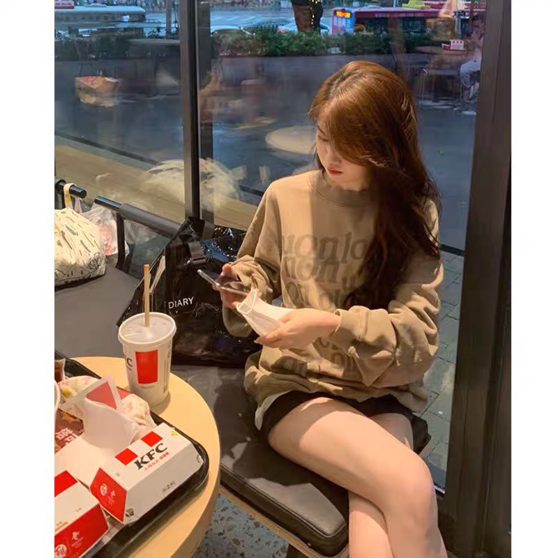 Áo sweater nỉ nữ hàng quốc form rộng đẹp giá rẻ cute ấm áp G078 | BigBuy360 - bigbuy360.vn