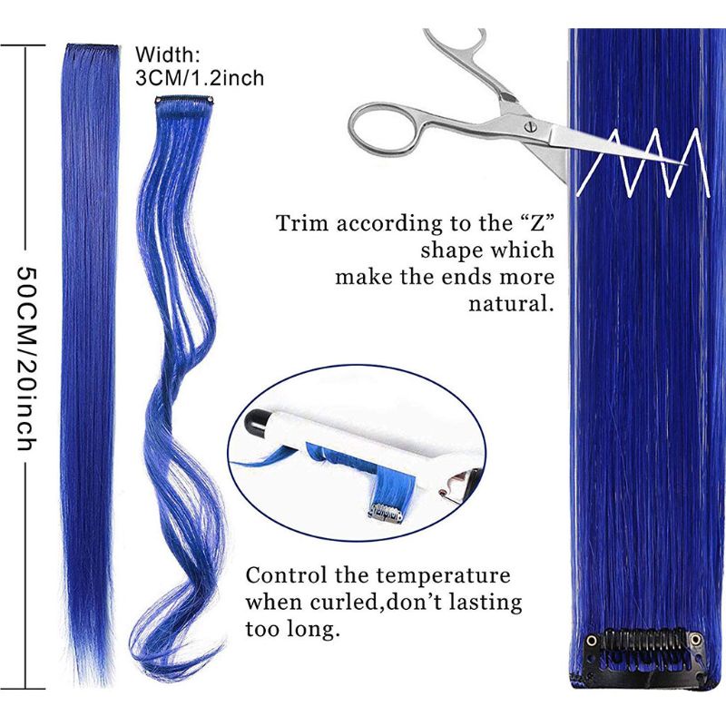 Bộ 9 Kẹp Tóc Màu Sắc Cầu Vồng Xinh Xắn Cho Búp Bê