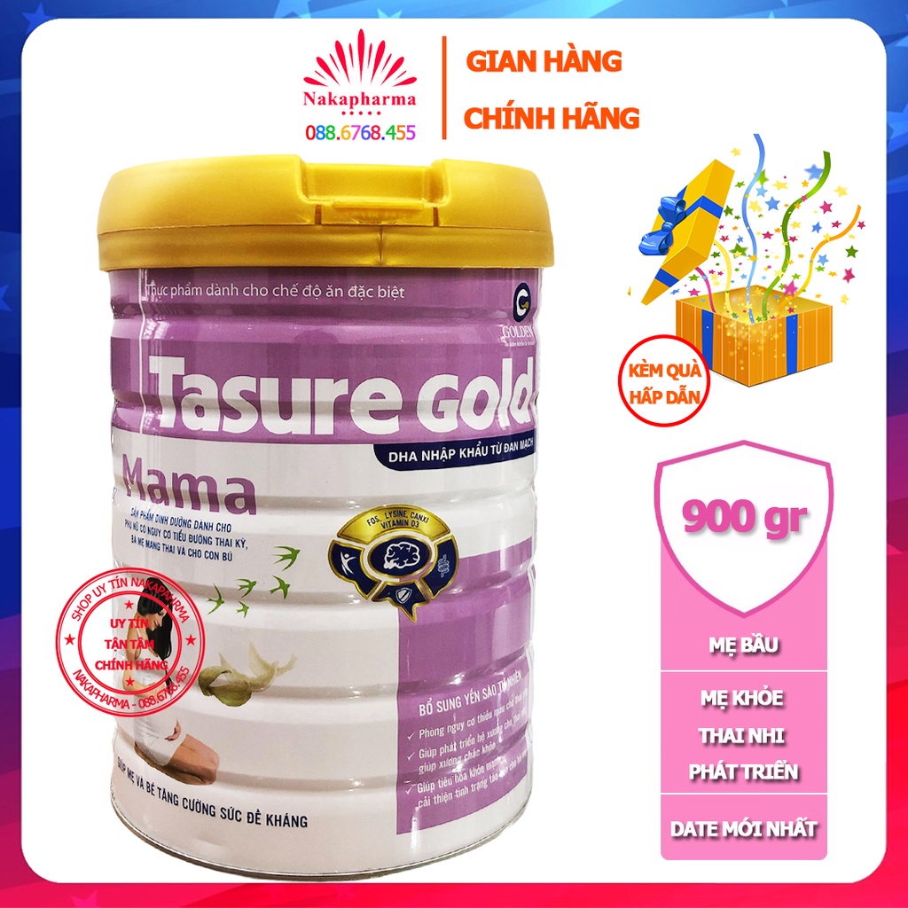 [KÈM QUÀ] Sữa bầu Tasure Gold Mama -  Giúp mẹ khỏe, thai nhi phát triển