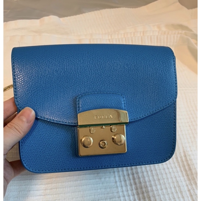 THANH LÝ TÚI MINI METROPOLIS FURLA MÀU XANH