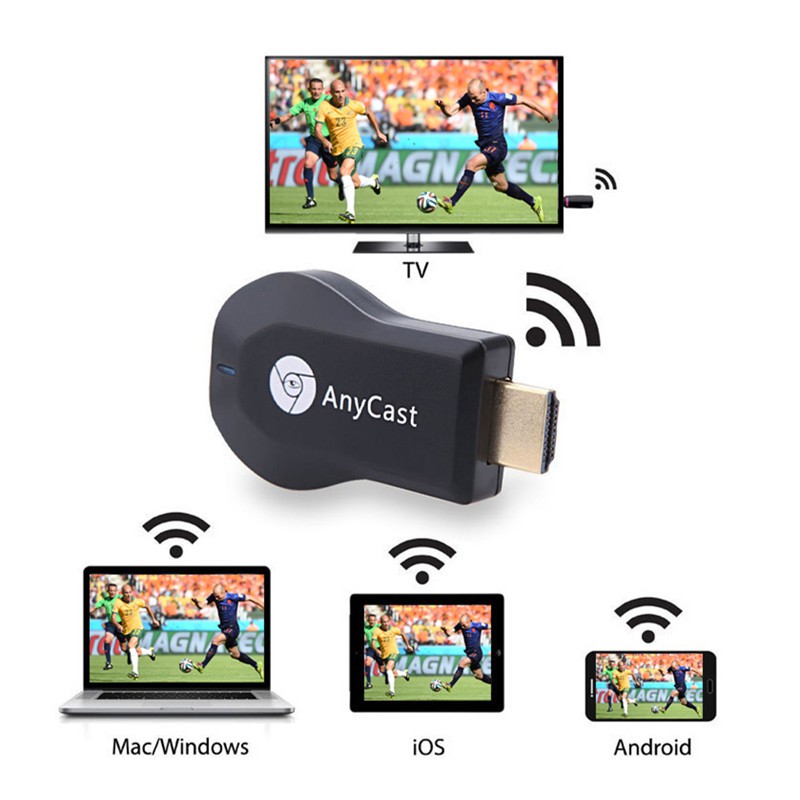 HDMI KHÔNG DÂY ANYCAST M4 PLUS CAO CẤP CHIP XỬ LÍ THẾ HỆ MỚI NHẤT 2018 -dc223