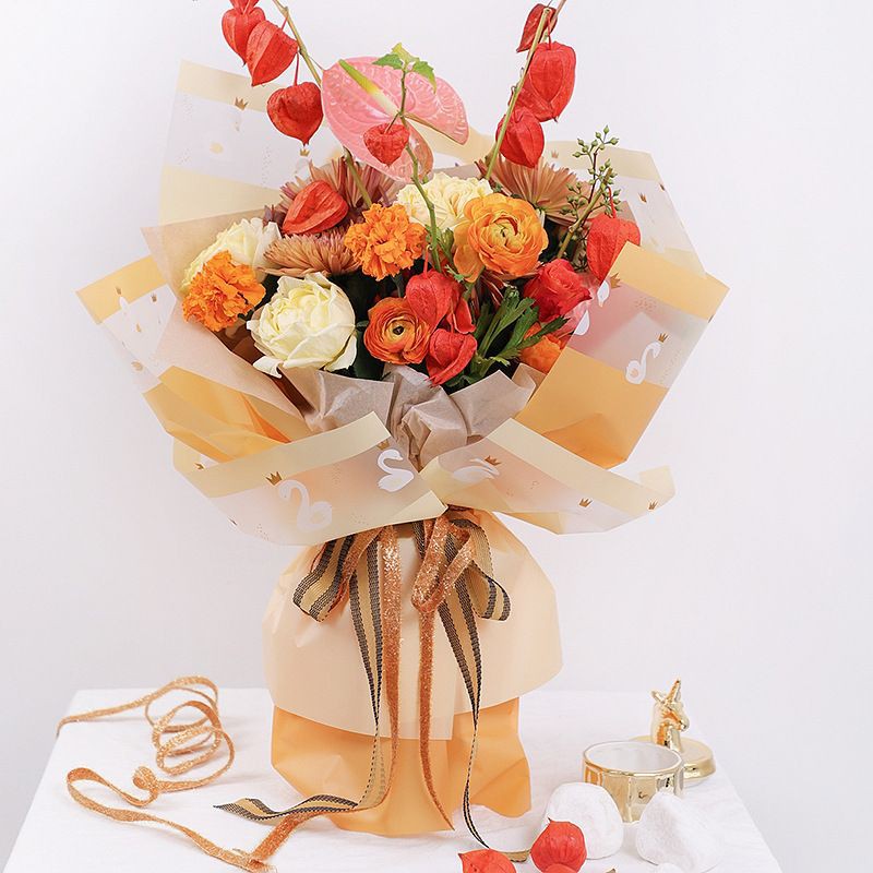 🌼Phụ Liệu Hoa🌼 20 tờ giấy bó hoa họa tiết thiên nga