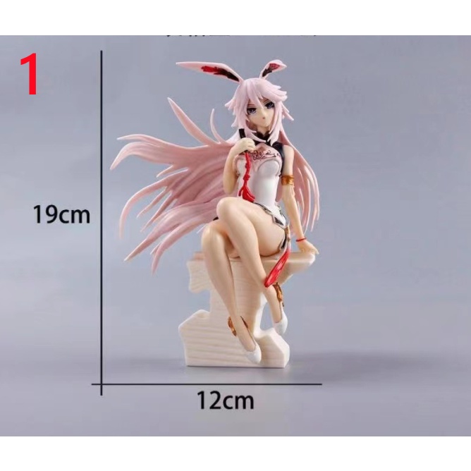 Mô hình nhân vật anime mặc sườn xám bằng PVC