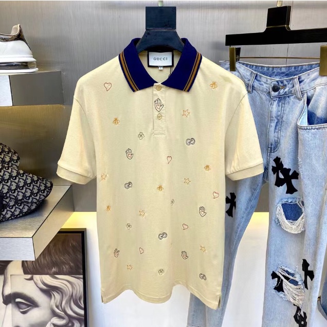 Áo polo Tay Ngắn Bằng Cotton Thêu Chữ Thời Trang Dành Cho Nam