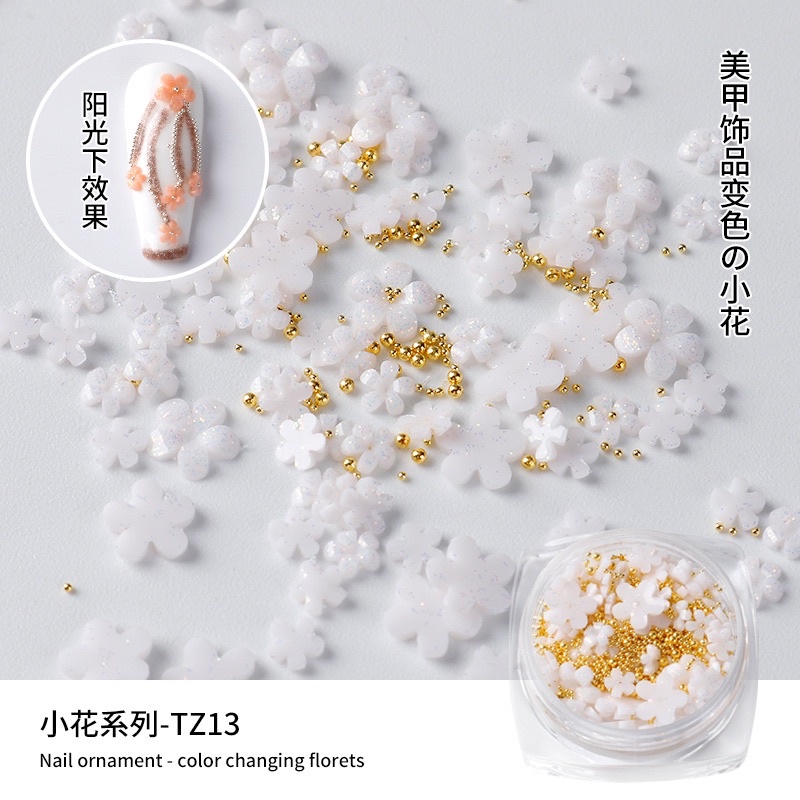 Hoa sứ nhí mix bi siêu hot, phụ kiên trang trí nail