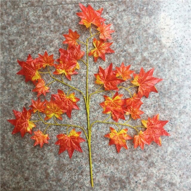 12 cành lá phong trang trí cây giả - hàng nhập cao cấp