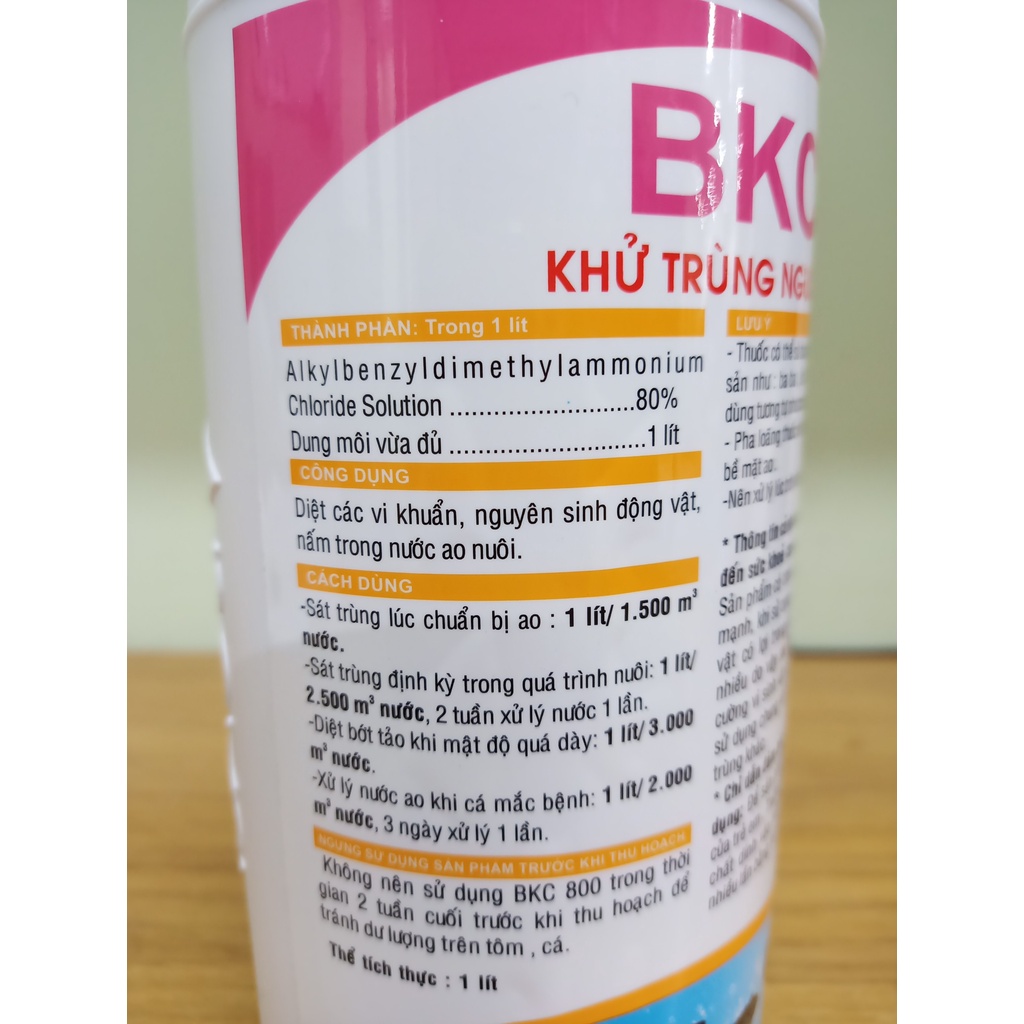 Thuốc sát trùng cho ao tôm, Thuốc diệt khuẩn cho ao cá, ANOVA BKC 800