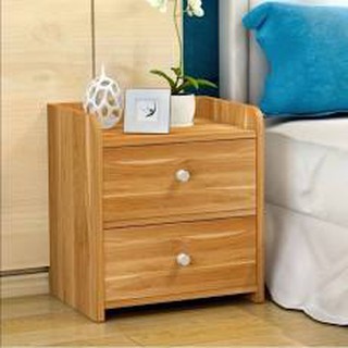 Mua (TÁP ĐẦU GIƯỜNG) Tủ  Kệ Đầu Giường Vuông 2 Ngăn Kéo Màu Gỗ 40 x 26 x 32.5cm