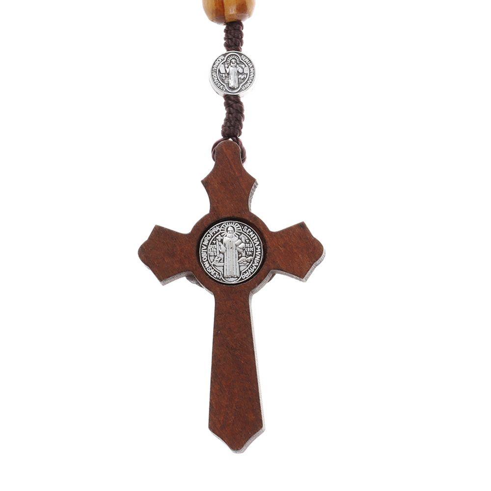 Vòng cổ Chuỗi Hạt Gỗ Phong Cách Công Giáo
