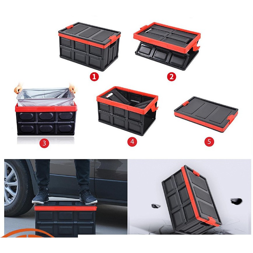Hộp đựng đồ tiện dụng, hộp chứa đồ sau cốp ô tô có thể gấp gọn