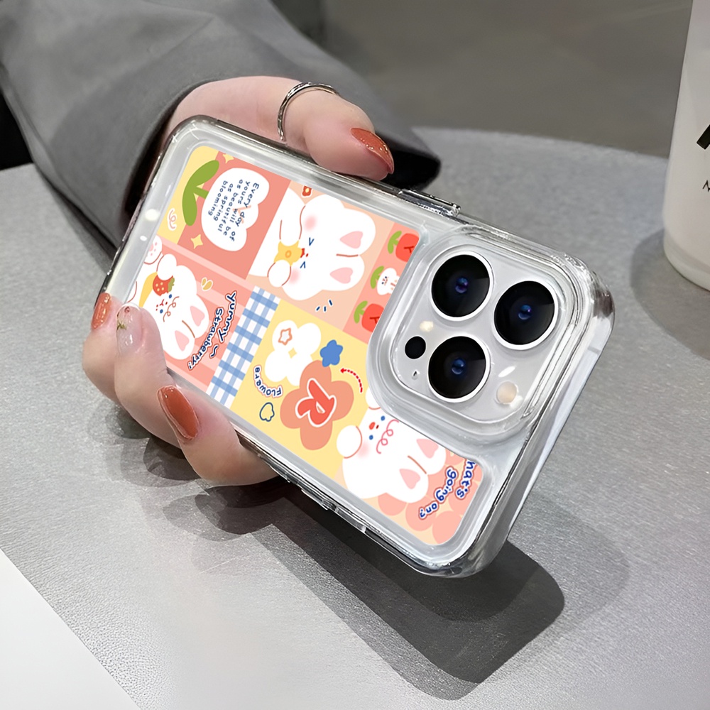 Ốp Điện Thoại Trong Suốt Hình Thỏ Dễ Thương Cho iphone 14 Pro Max Plus 11 13 12 7Plus X XR XS Max 7 8 SE 2020