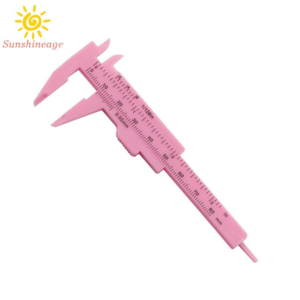 Calipers Lightweight Measuring Tools Pink/Rose Red Plastic Rustproof 0-80mm