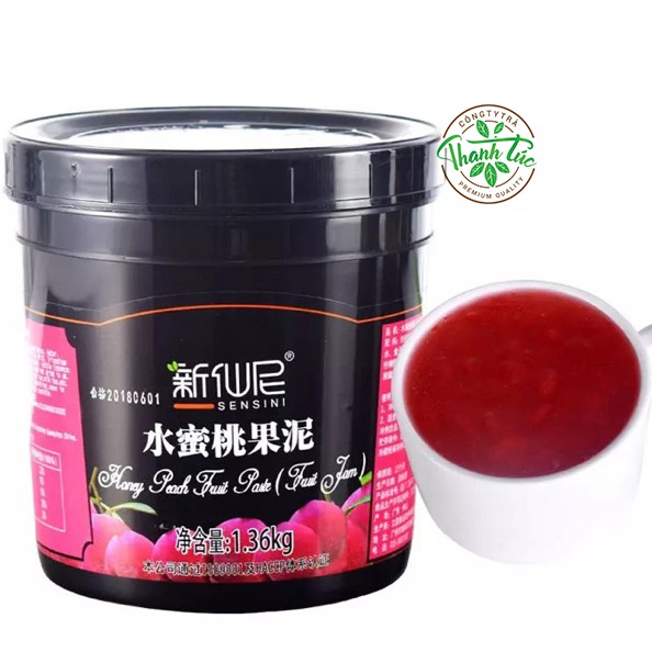 Mứt Sinh Tố Trái Cây Sensini Đào Hủ 1kg3