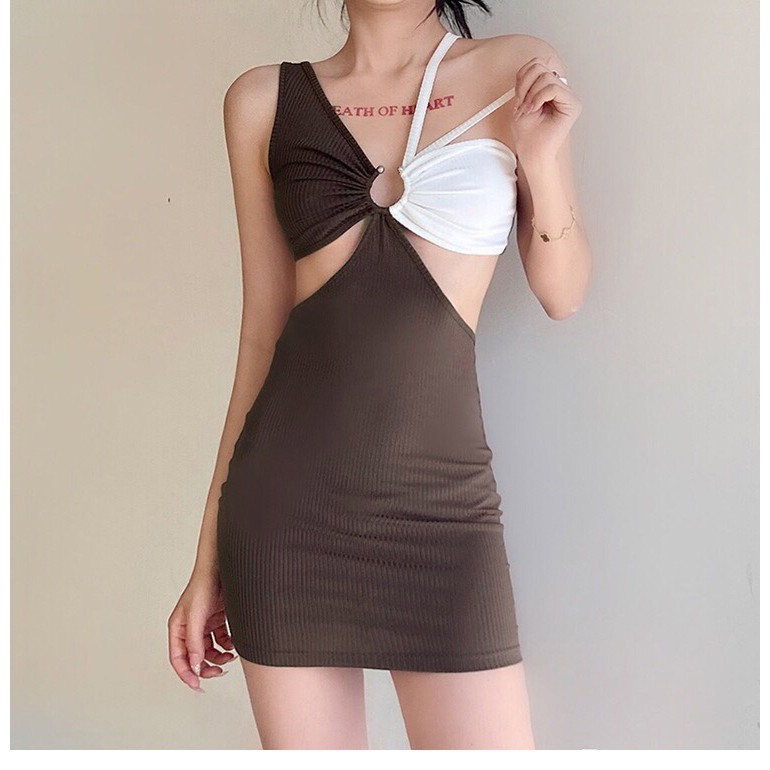 Váy Hai Dây Body Khoét Eo Sexy