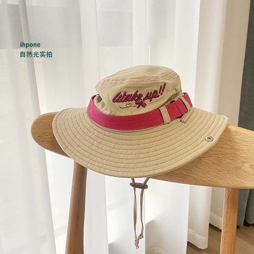 Nón Bucket Thêu Hình Chuồn Chuồn Thời Trang Cho Nữ