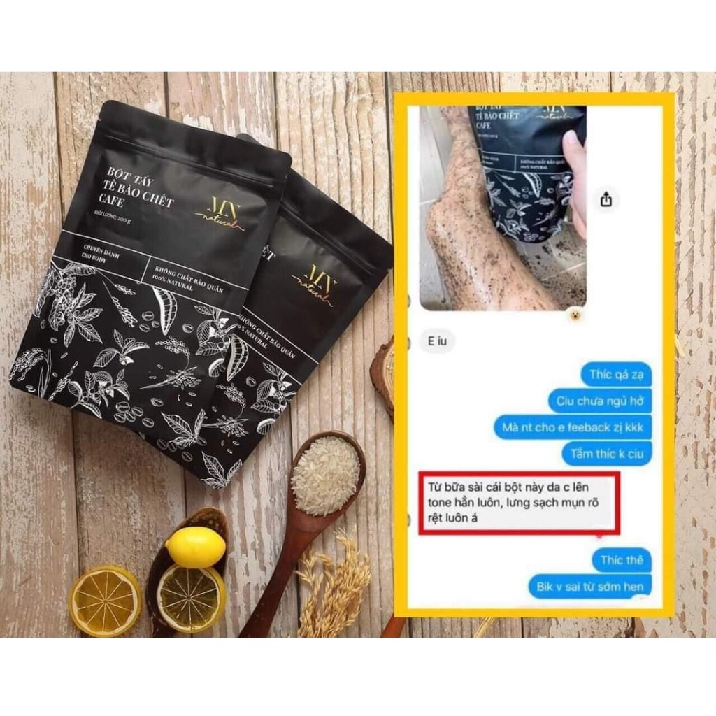 Bột Tẩy Tế Bào Chết Cafe MN Natural 💕 Dùng cho Face & Body 💕 KL 200gr - Handmade | BigBuy360 - bigbuy360.vn