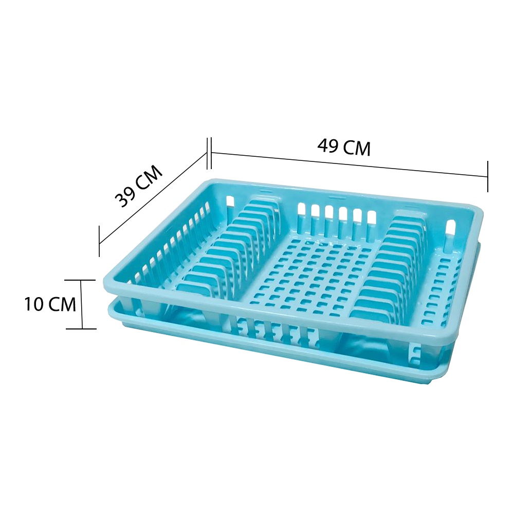 HOMEBASE SN Khay nhựa để chén dĩa Thái Lan W49xD39xH10 cm màu xanh dương