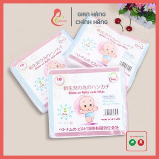 Sét 10 khăn xô sữa trơn xuất Nhật ( 1 túi 10 chiếc)