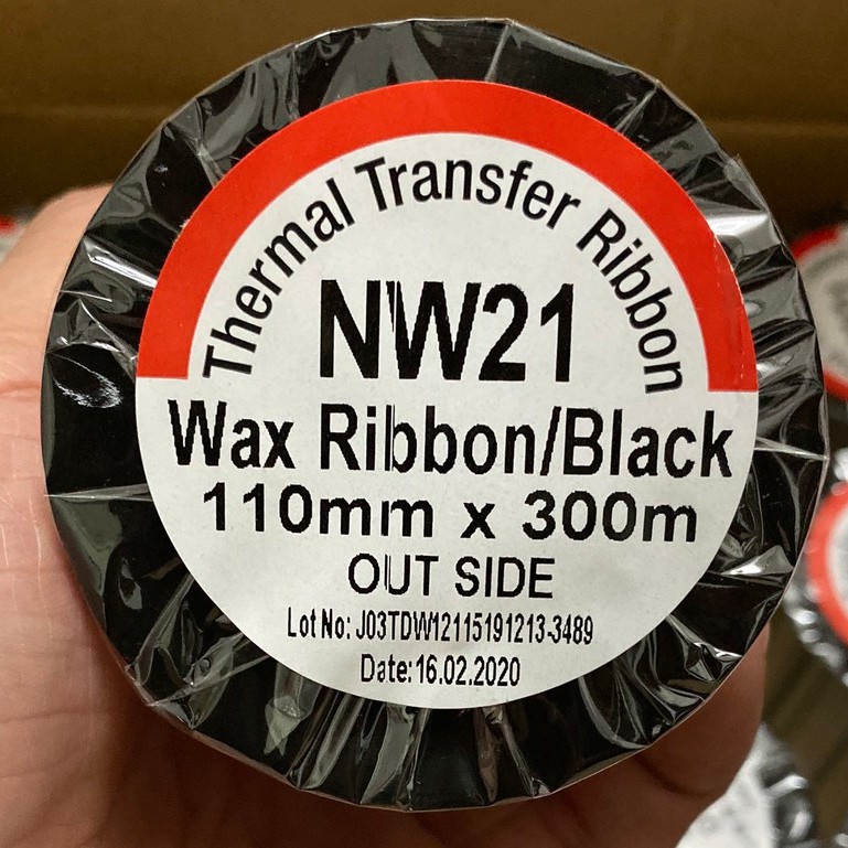 Mực in mã vạch, giấy than in mã vạch, ruy băng Wax Resin Ribbon Premium NW21 110mmx300m