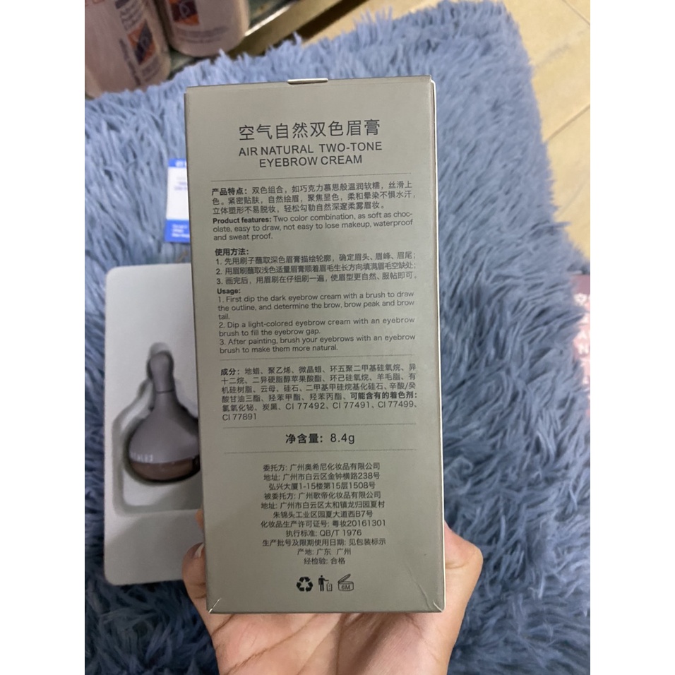 KEM TẢN MÀY GOGO TALES  AIR NATURAL TWO-TONE EYEBROW CREAM 8,4G  MÀU 302 | BigBuy360 - bigbuy360.vn