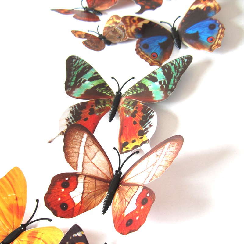 Bộ bướm 3D có miếng dán dùng trang trí nhà cửa và không gian sống | WebRaoVat - webraovat.net.vn