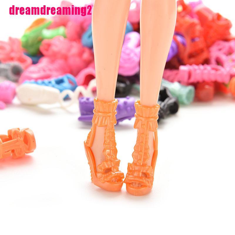 Set 15 / 30 / 60 Đôi Giày Cao Gót Dễ Thương Cho Búp Bê Barbie