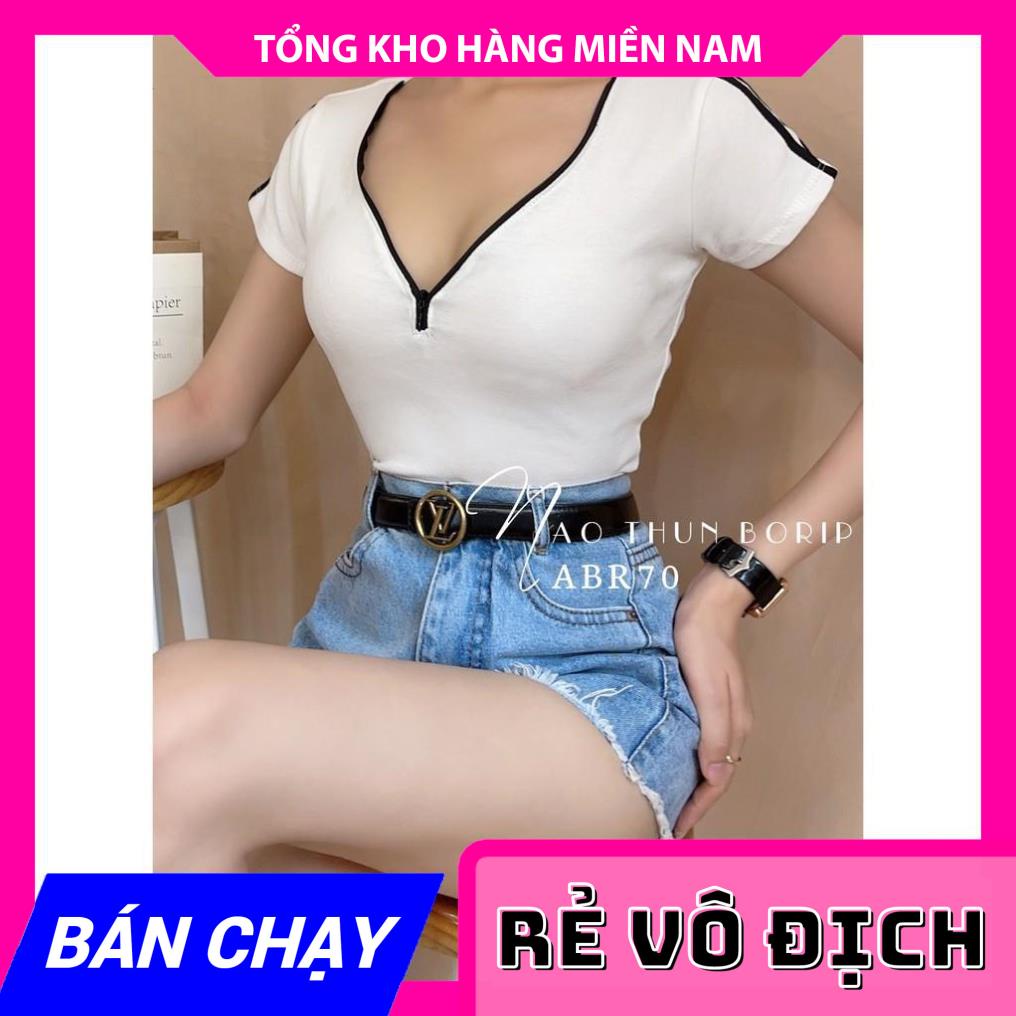 ÁO THUN KIỂU CROPTOP ÔM BODY CHẤT BORIP CỰC XINH ABR70 ⚡FREESHIP⚡100% ẢNH THẬT⚡ CHUYÊN SỈ - GIÁ TỐT