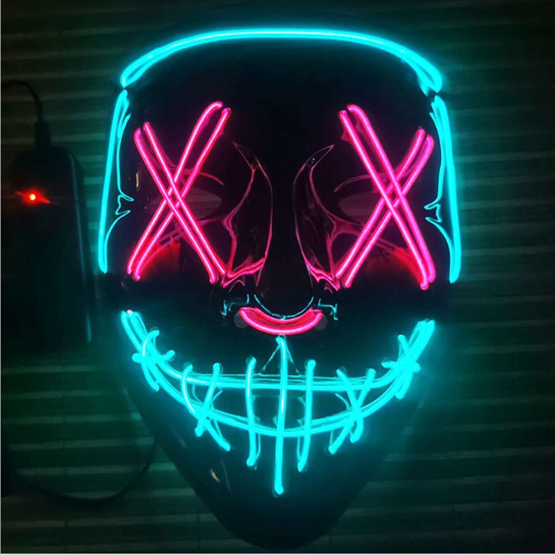 Mặt Nạ Hóa Trang halloween Màu Sắc neon Phát Sáng Trong Bóng Tối