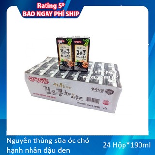 Nguyên thùng sữa óc chó hạnh nhân đậu đen 24 hộp x 190ml