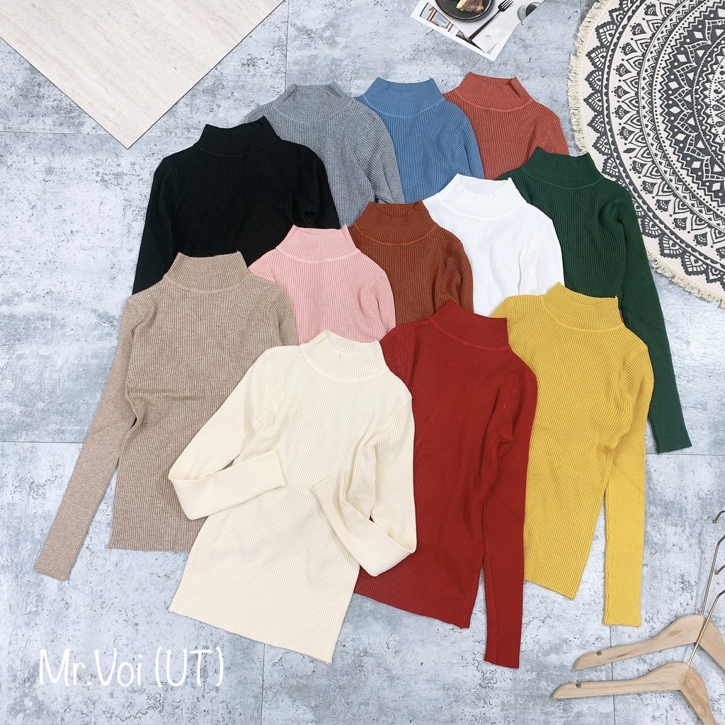 Áo len tăm dài tay cổ cao 3P, Áo len cổ cao co giãn MK1191 - NhiNhi Shop | BigBuy360 - bigbuy360.vn