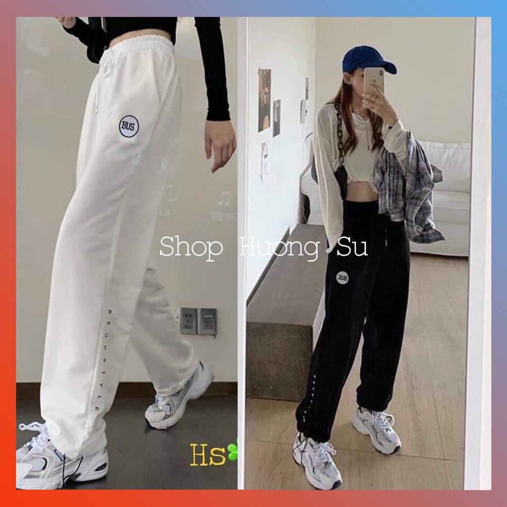 Quần Dài Jogger Dáng Suông Hàn Quốc In Chữ "BUS"- HươngSu (PVN374)