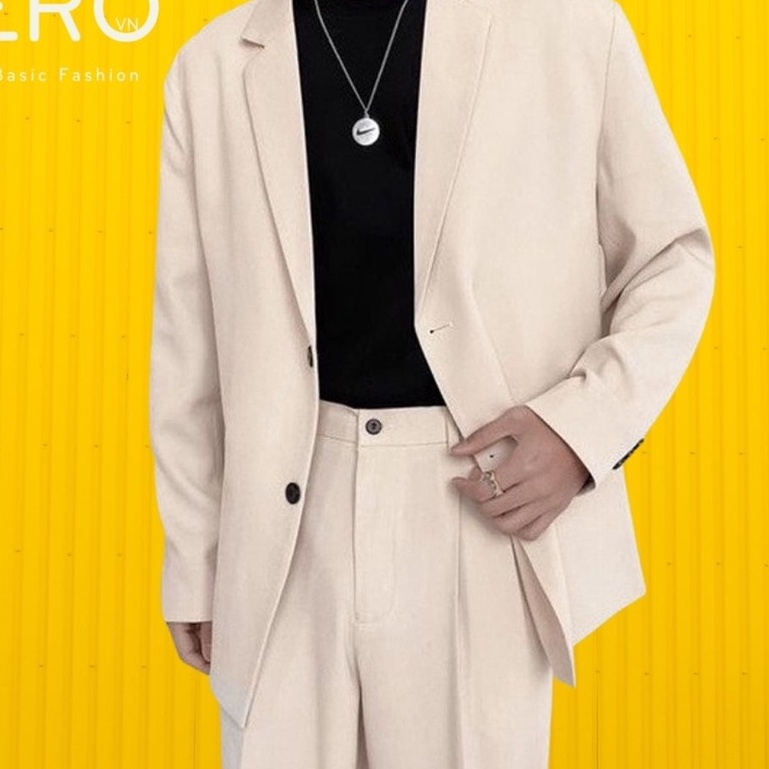 Set áo blazer nam quần dài  MrHero set04 bộ đồ áo khoác vest dài tay quần công sở dự tiệc thời trang Hàn Quốc M.RO