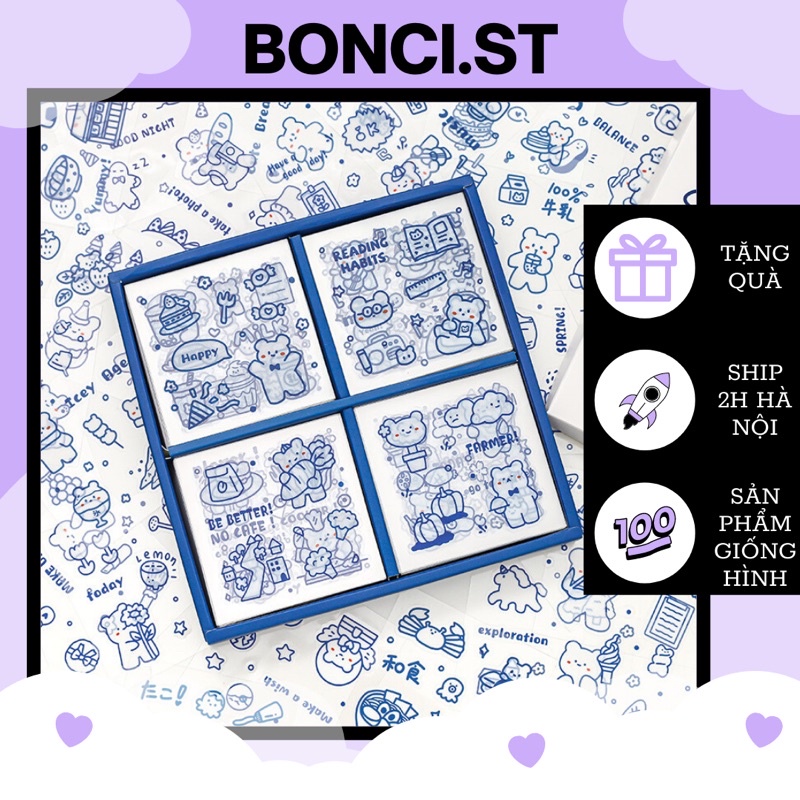 [Set 10 sticker] Sticker set 10 tấm chiết hoạt hình dễ thương