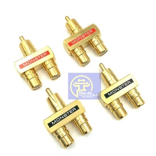 [Mã ELHACE giảm 4% đơn 300K] 01 cái Jack chia AV (RCA) 1 ra 2 Monster (chân thẳng)