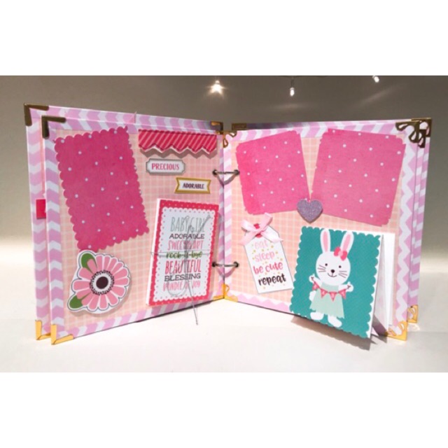 [Album ảnh Handmade] Scrapbook cho bé 18cm in tên riêng