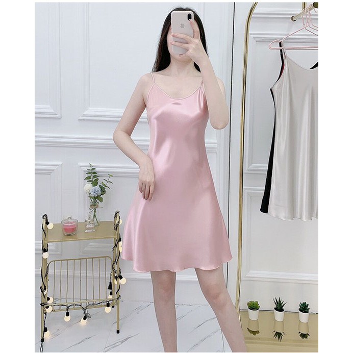 ĐẦM NGỦ 2 DÂY LỤA SATIN-VÁY NGỦ 2 DÂY💕𝑭𝑹𝑬𝑬𝑺𝑯𝑰𝑷💕[Giá gốc tận xưởng]