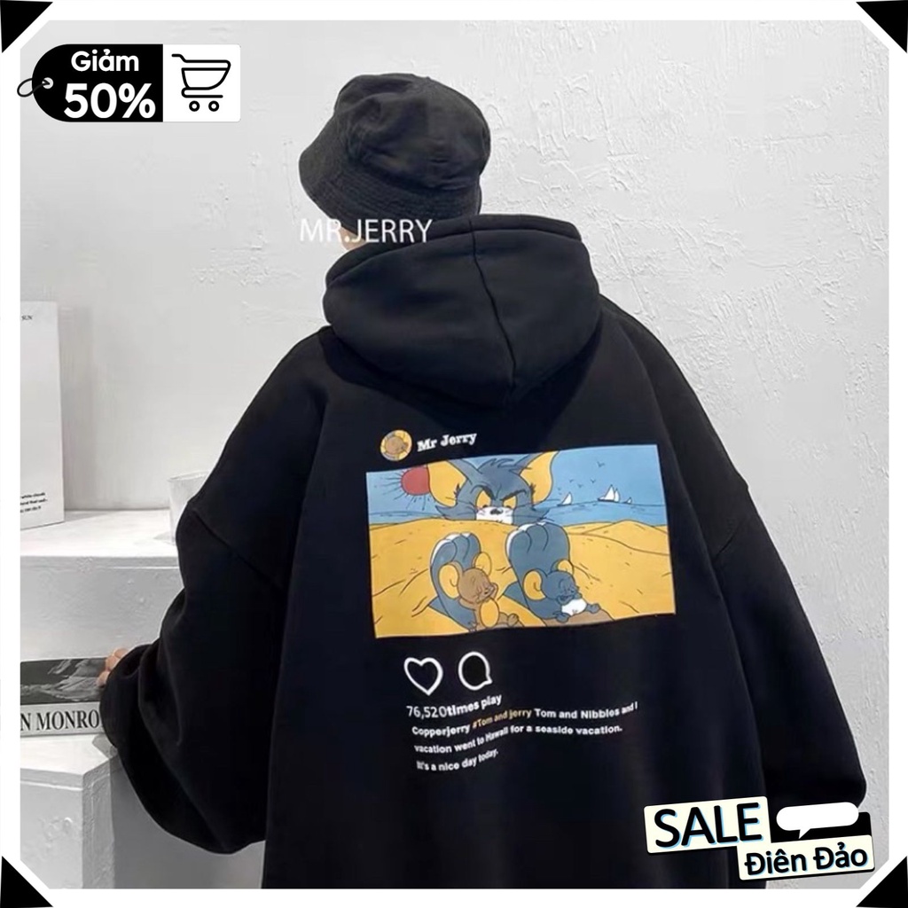 Áo hoodie nam nữ phong cách ovesize nỉ siêu đẹp vải dày from rộng | BigBuy360 - bigbuy360.vn
