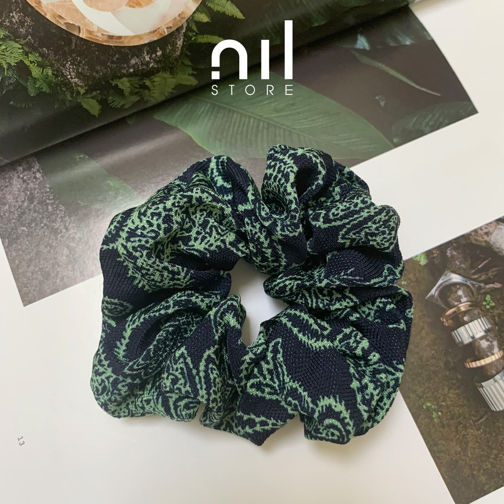 Scrunchies - Nil Store - Dây buộc tóc phong cách Hàn Quốc họa tiết hoa lá