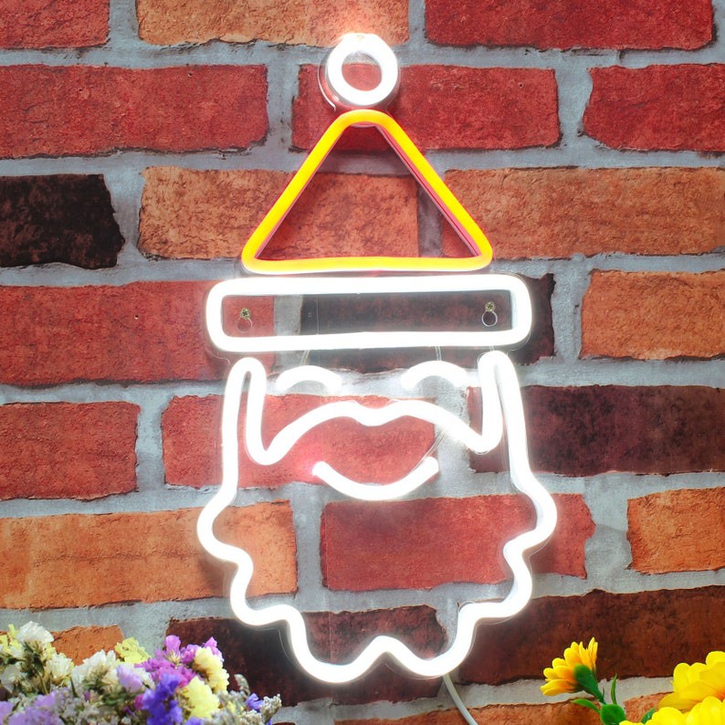 Ông già noel Đèn Led Neon Giáng Sinh, Thiết kế trang trí nhà cửa, đa dạng màu sắc