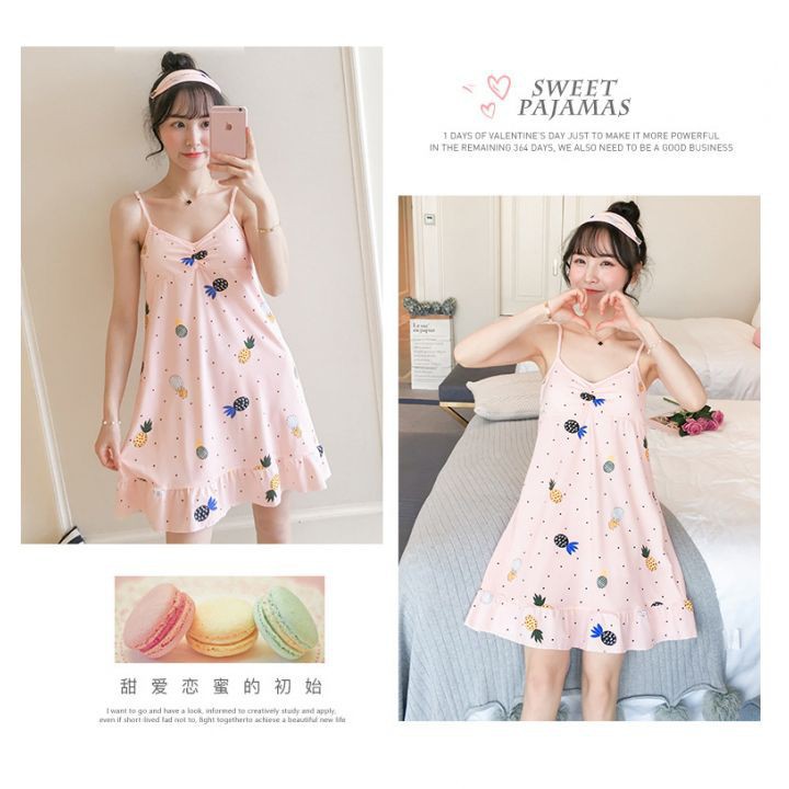 Váy Ngủ Hai Dây - Đầm Ngủ Kèm Băng Đô Bịt Mắt | BigBuy360 - bigbuy360.vn