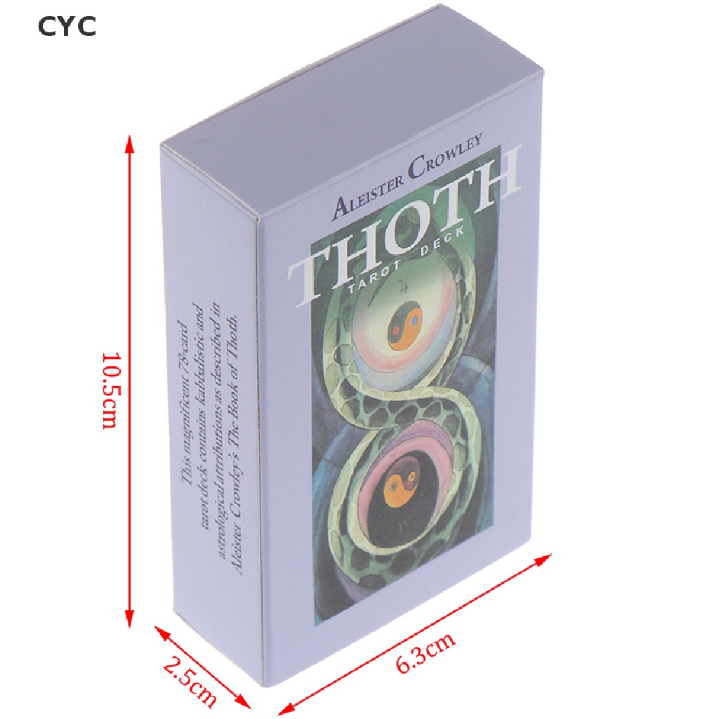 CYC 78 Cards Egyptian Myth Divination Aleister Crowley Thoth Tarot Pocket Guidebook CY