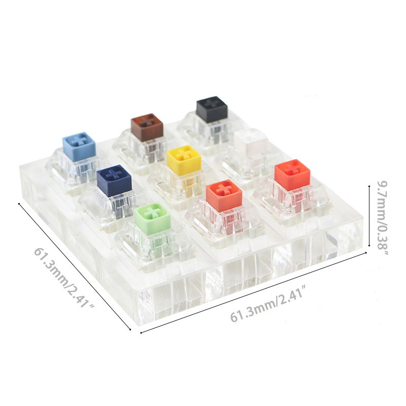 (3C) Máy Kiểm Tra Bàn Phím Cơ Kaihua Box 9 Phím + Đế Acrylic