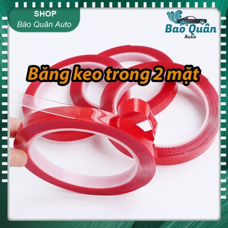 Băng dính băng keo trong suốt 2 mặt cuộn 3m