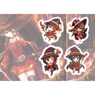 Gối ôm gấu bông in 2 mặt chibi megumin