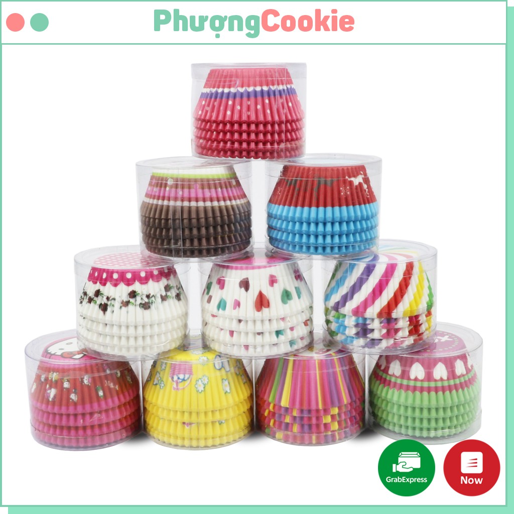 Khuôn làm bánh Cupcake, Muffin 7cm cup giấy mềm - hộp 100 cái