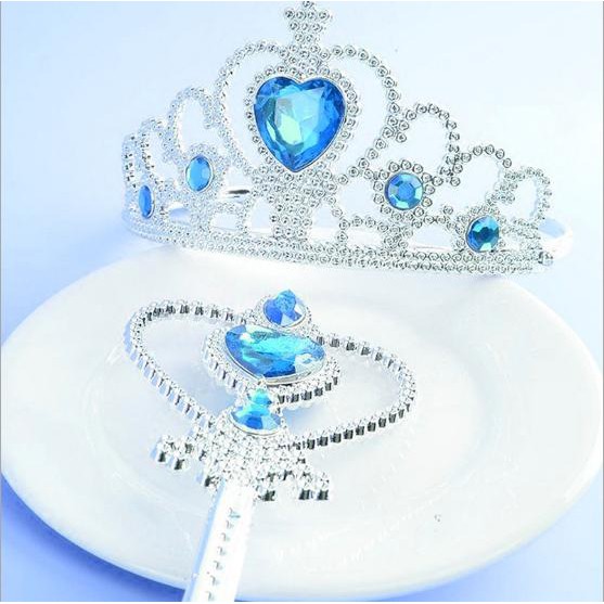 Bộ vương miện + gậy phép thuật công chúa cho bé gái chụp ảnh đi chơi dự tiệc rất đẹp